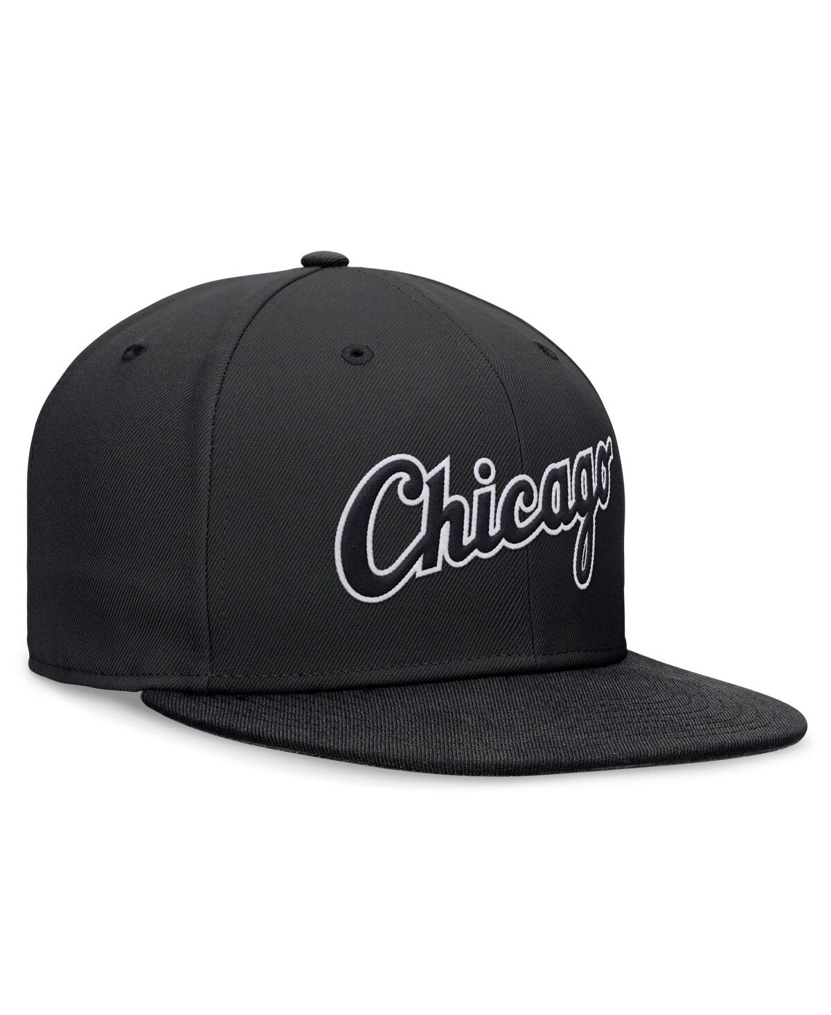 Nike Men's Black Chicago White Sox Evergreen Performance Fitted Hat In Black