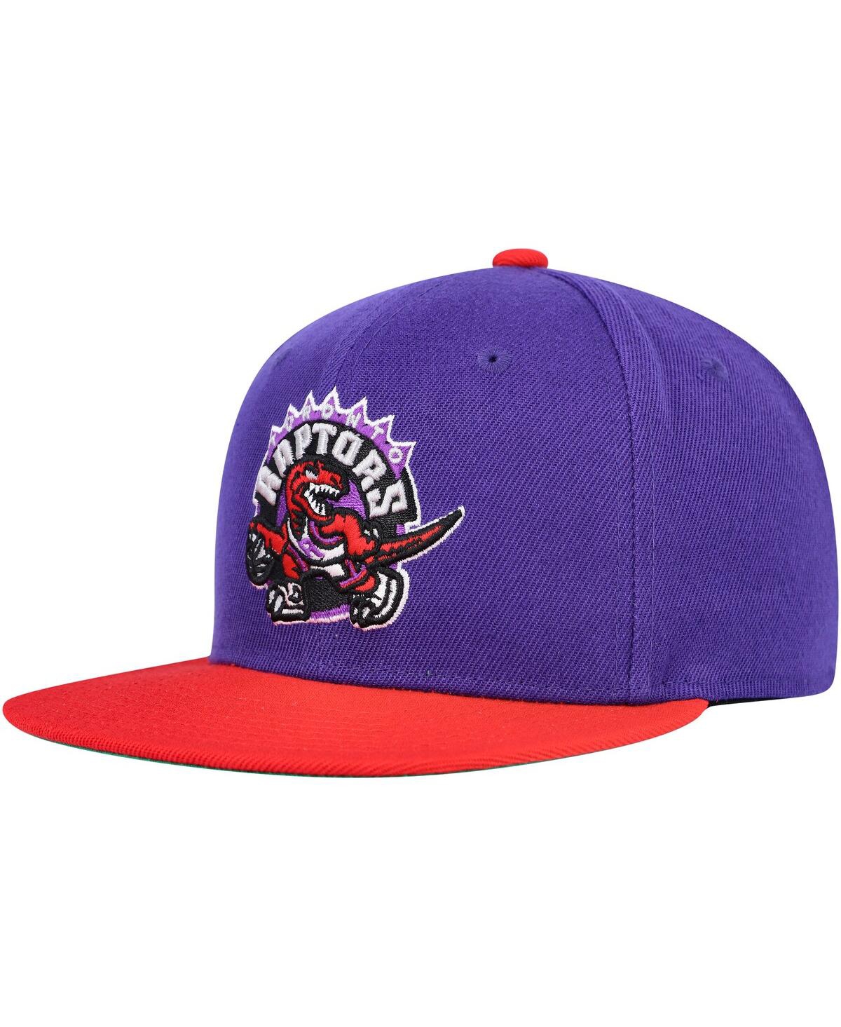 Mitchell & Ness Big Boys And Girls Purple/red Toronto Raptors Two-tone Snapback Hat In Purple,red