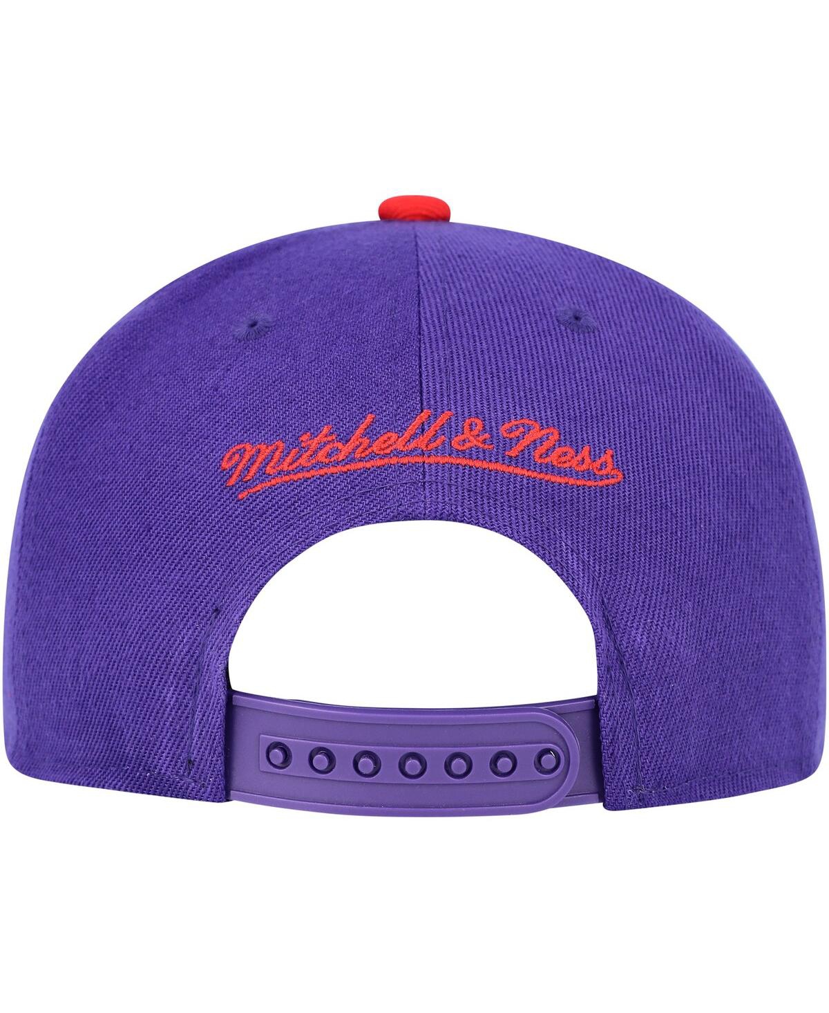 Mitchell & Ness Big Boys And Girls Purple/red Toronto Raptors Two-tone Snapback Hat In Purple,red