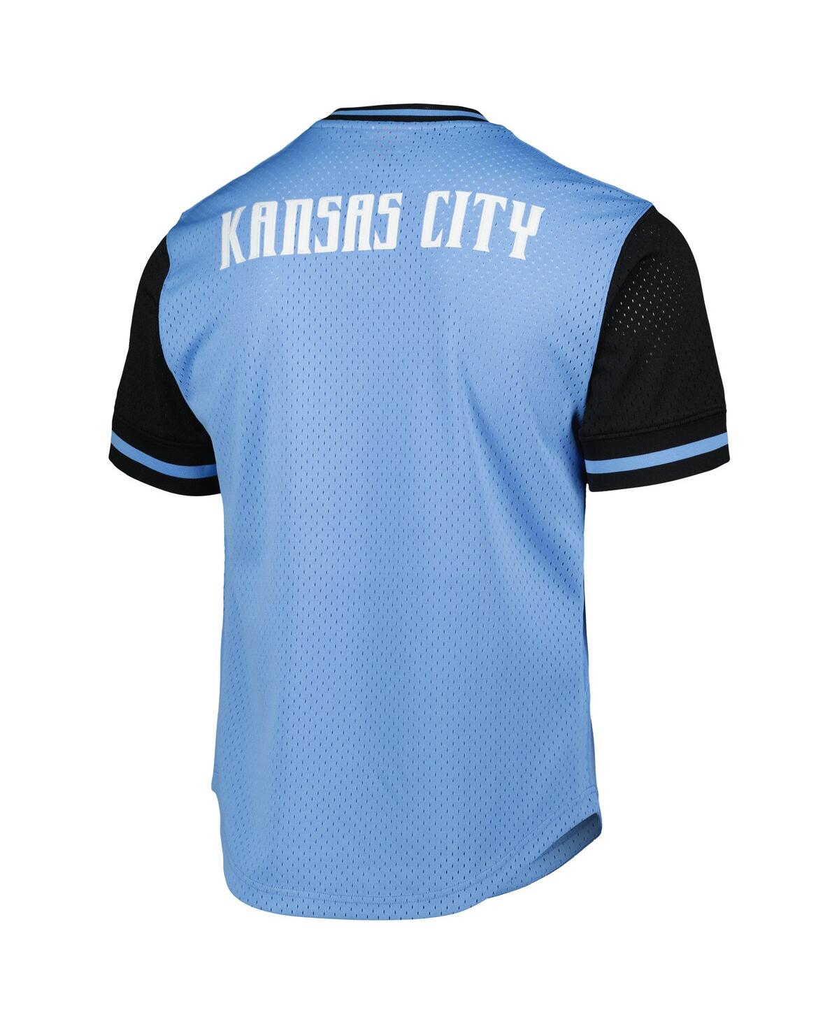 Mitchell & Ness Men's SkySporting Kansas City Mesh V-Neck T-Shirt - Blue