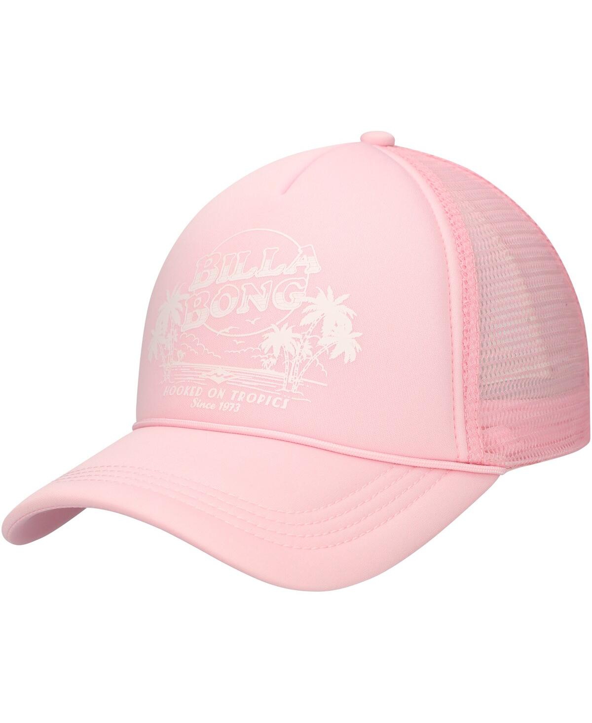Women's Pink Across Waves Trucker Adjustable Hat - Pink