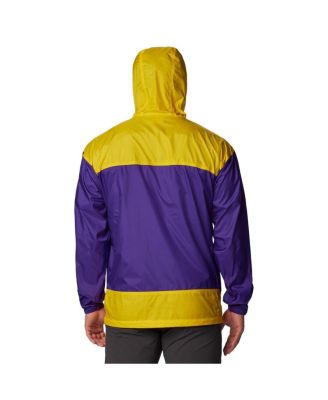Men's Purple LSU Tigers Flash Challenger Omni-Shade Full-Zip Windbreaker Hoodie Jacket