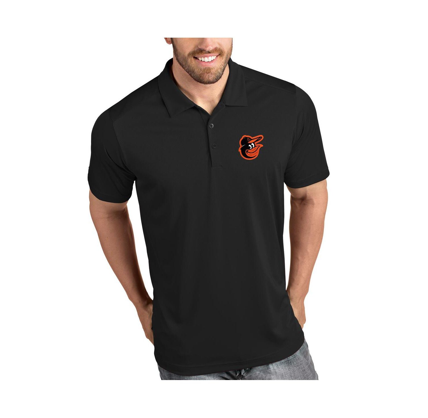 Men's Black Baltimore Orioles Tribute Polo