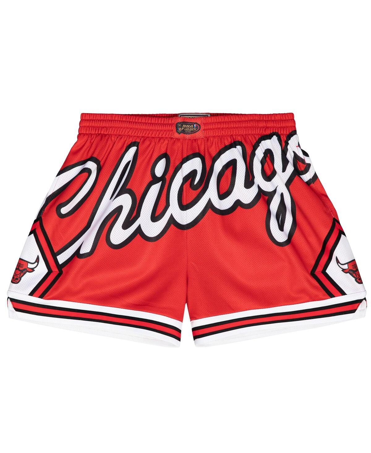 Mitchell & Ness Women's Red Chicago Bulls Swingman Big Face 3.0 Basketball Shorts In Red