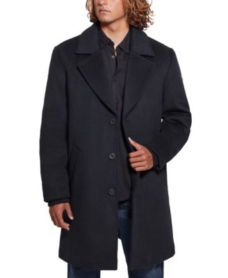 Men's Wool Blend Coat with Removable Quilted Bib