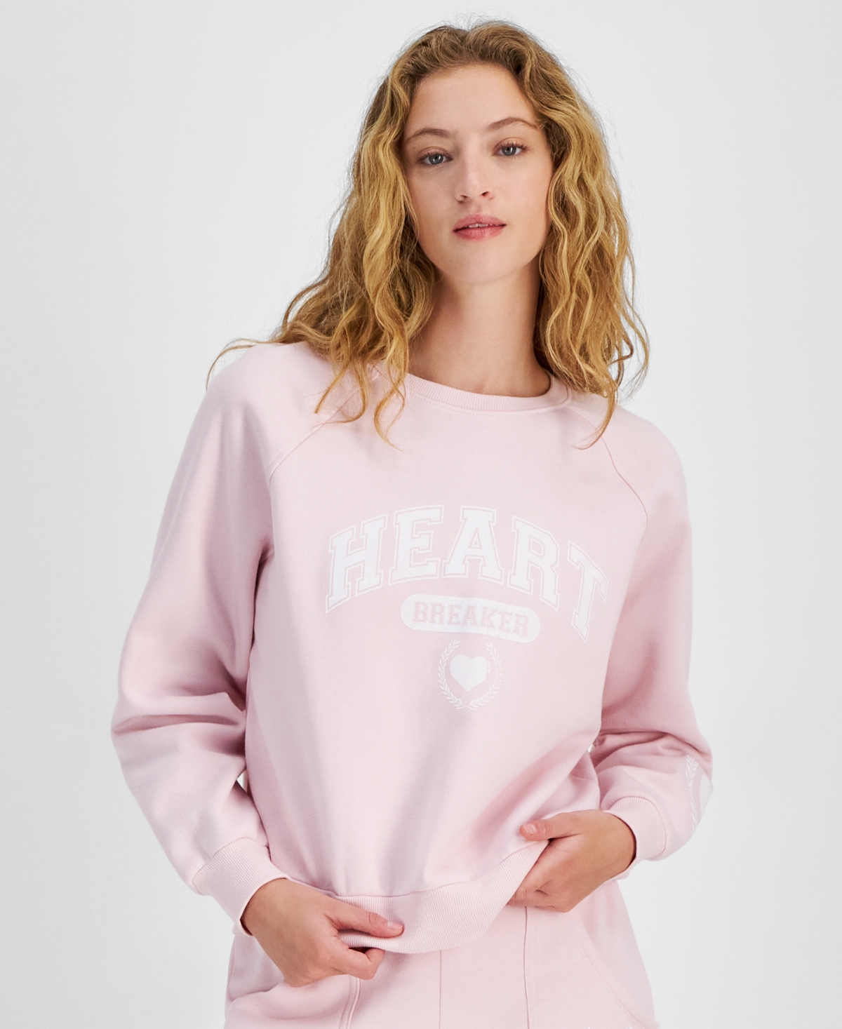 Juniors' Graphic Crewneck Sweatshirt - Black