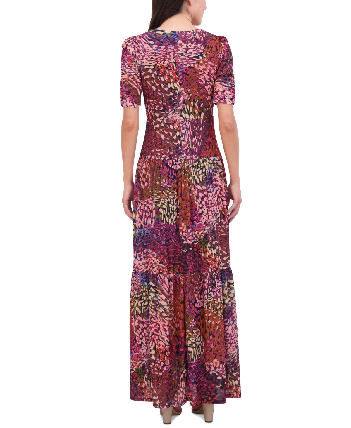Vince Camuto Women's V-Neck Front-Shirred Maxi Dress