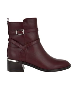 Women's Jasen Buckle Strap Block Heel Booties