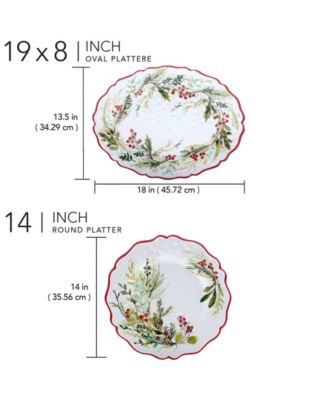 Christmas Gatherings 2-Pc. Melamine Platter Set