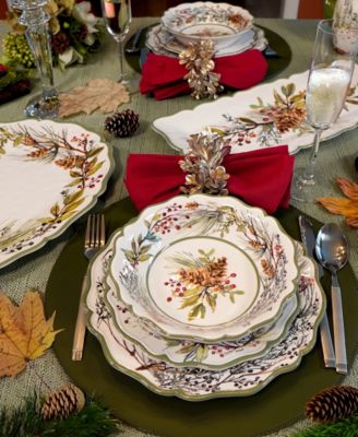Winters Forest Salad Plates, Set of 4