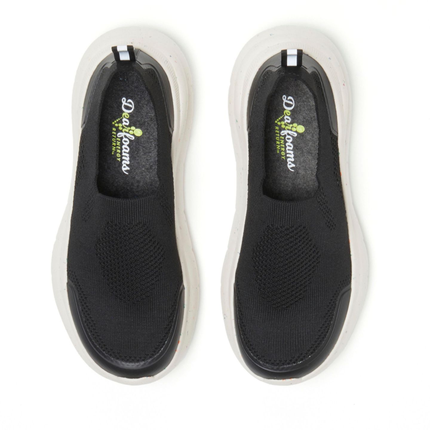 Женские кроссовки Dearfoams ReGrind Crimson Lightweight Slip-On, цвет: Чёрный — фото 4
