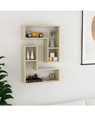 Wall Shelves 2 pcs 19.7"x5.9"x19.7" Engineered Wood