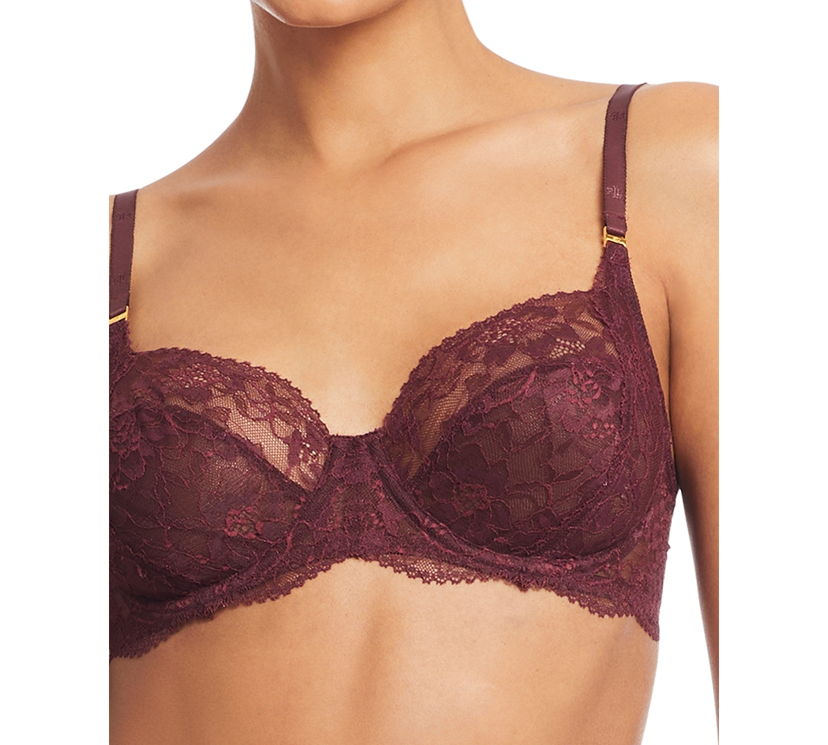 Lauren Ralph Lauren Women's Unlined Lace Full Coverage Bra