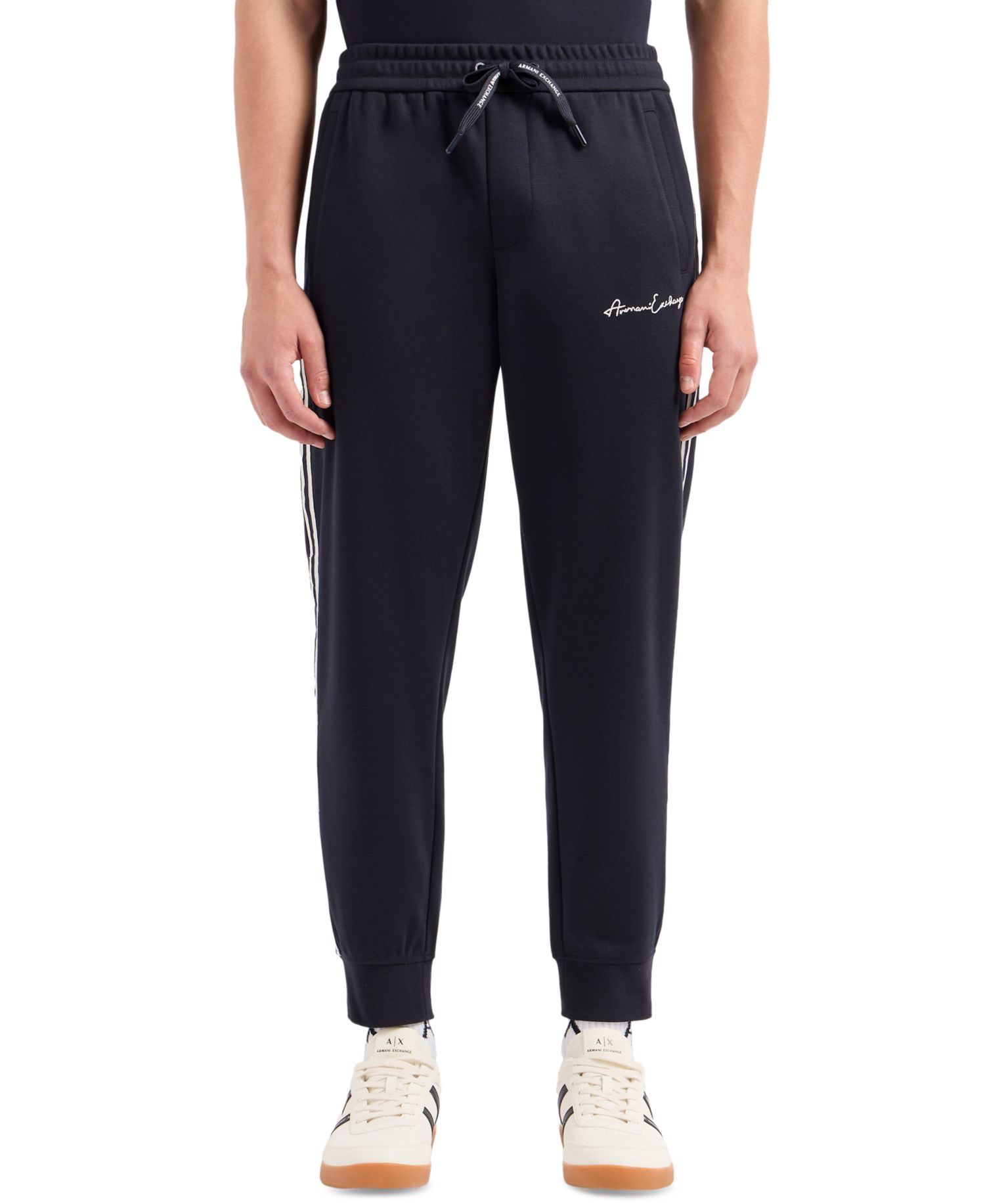 Men's Striped Logo Jogger Pants