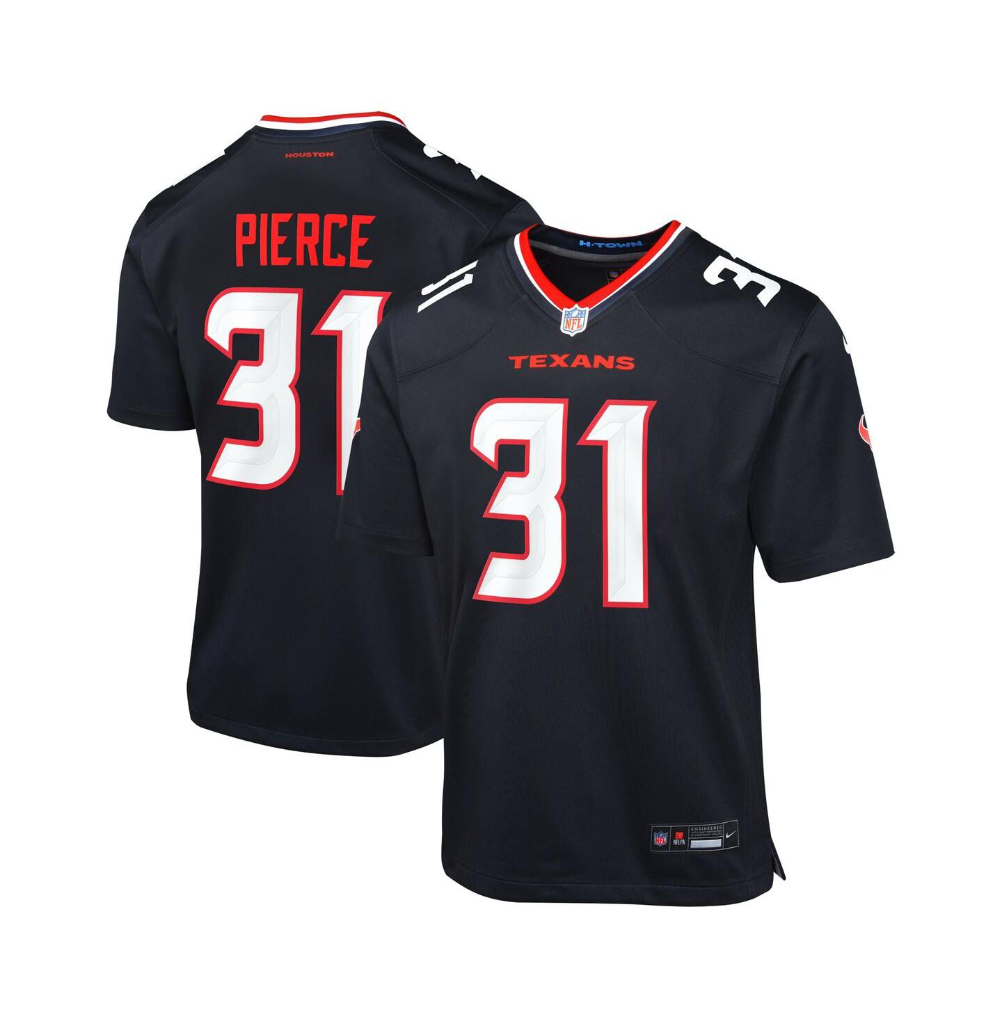 Детское джерси Nike Dameon Pierce Houston Texans Game, Navy, цвет: Тёмно-синий — фото 1