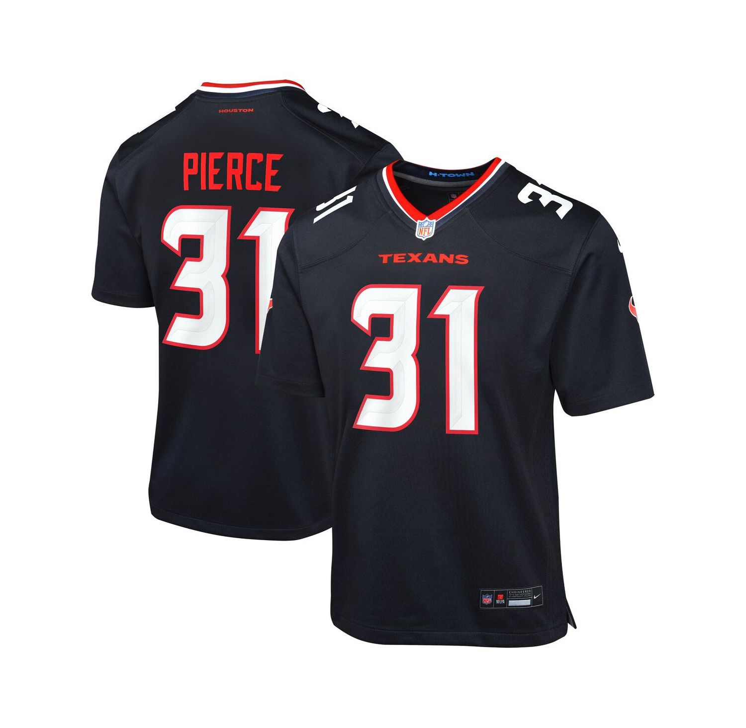 Big Boys and Girls Dameon Pierce Navy Houston Texans Game Jersey