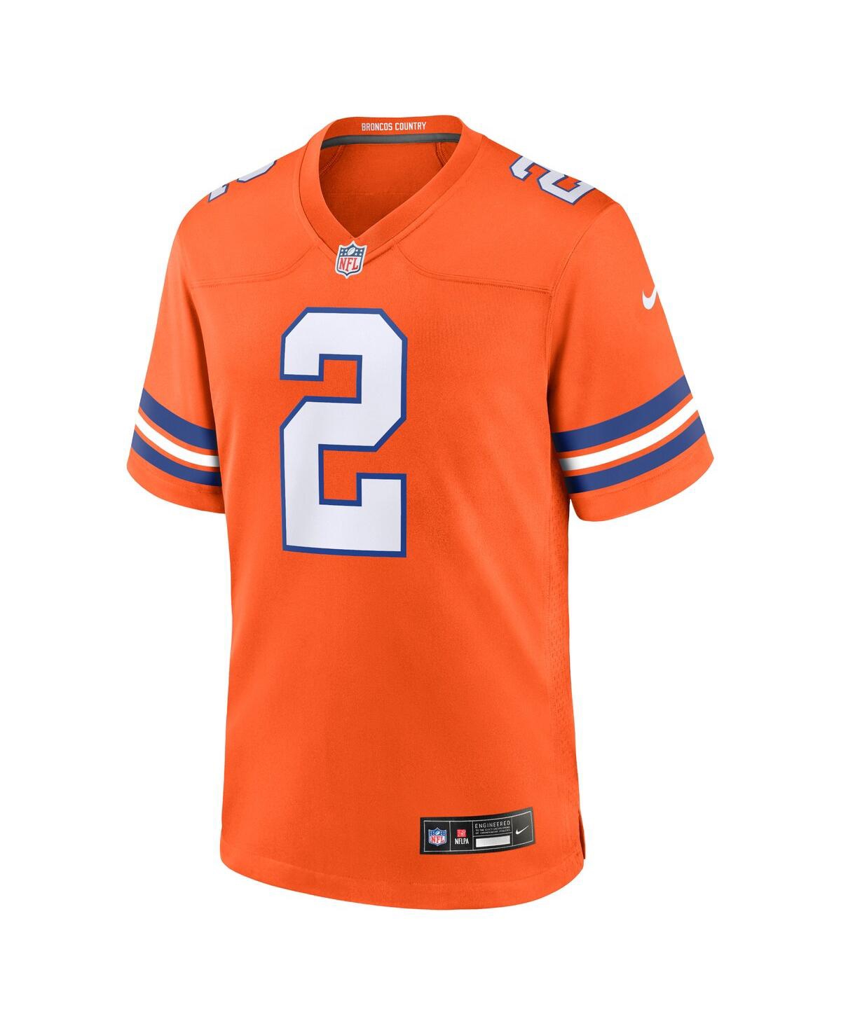 Nike Men's Patrick Surtain IiDenver Broncos Mile High Collection 1977 Throwback Player Game Jersey - Orange, White
