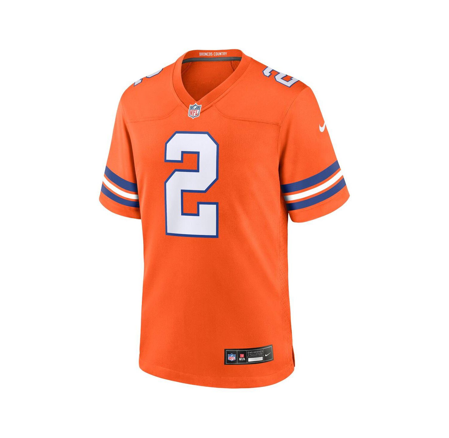 Men's Patrick Surtain II Orange Denver Broncos Mile High Collection 1977 Throwback Player Game Jersey