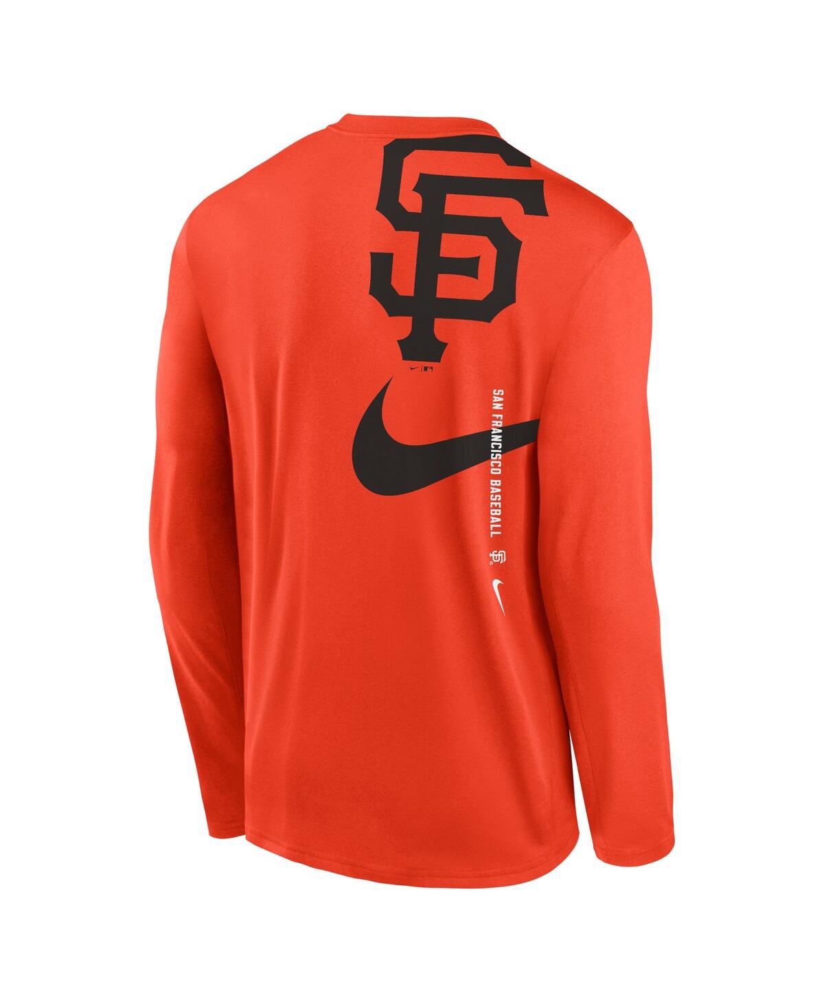Nike Men'sSan Francisco Giants Large Swoosh Back Legend Performance T-Shirt - Orange