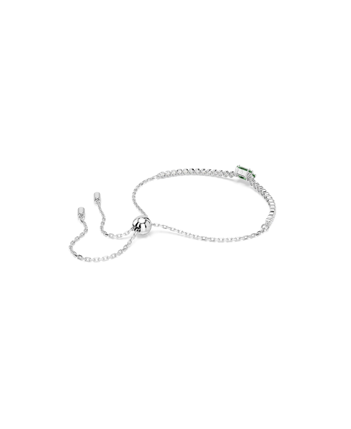 Swarovski Womens Green Matrix Tennis Rhodium-plated And Zirconia Bracelet In Green