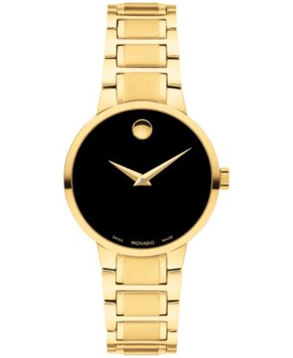 Movado Women's Portfolio Swiss Quartz Yellow Pvd Watch 28MM