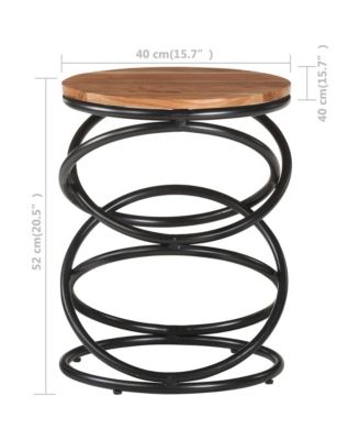 End Table 15.7"x15.7"x20.5" Solid Acacia Wood