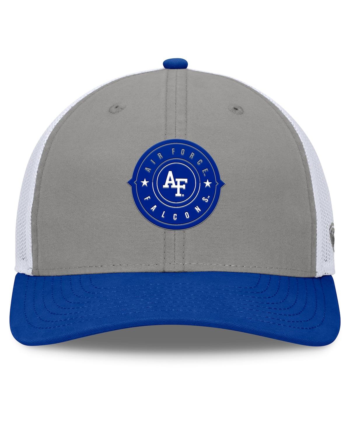Top of the World Men'sRoyal Air Force Falcons Rob Trucker Adjustable Hat - Gray, Royal