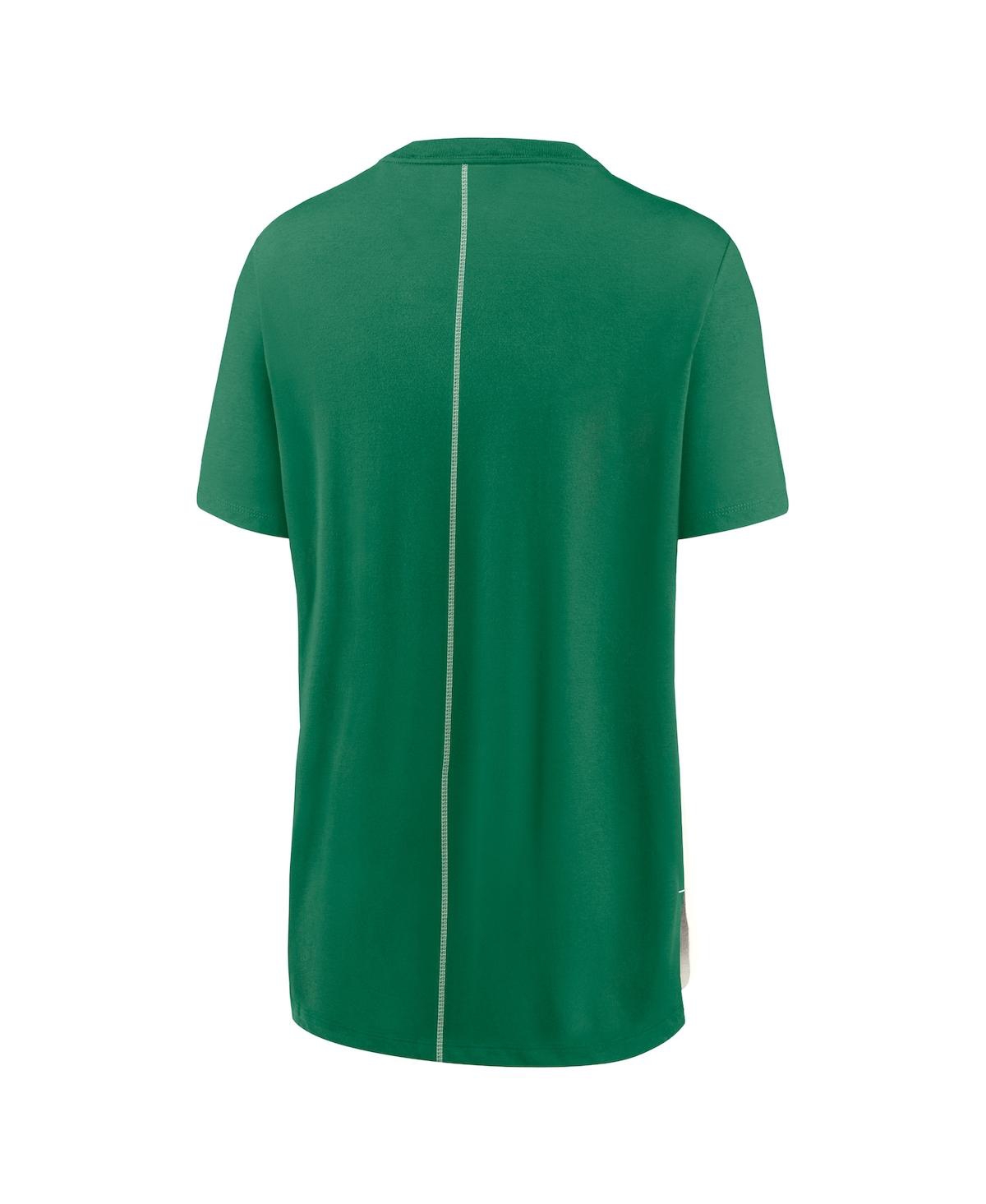 Nike Women's Cream/kelly Green Philadelphia Eagles Wordmark Tri-blend T-shirt In Cream,kelly Green