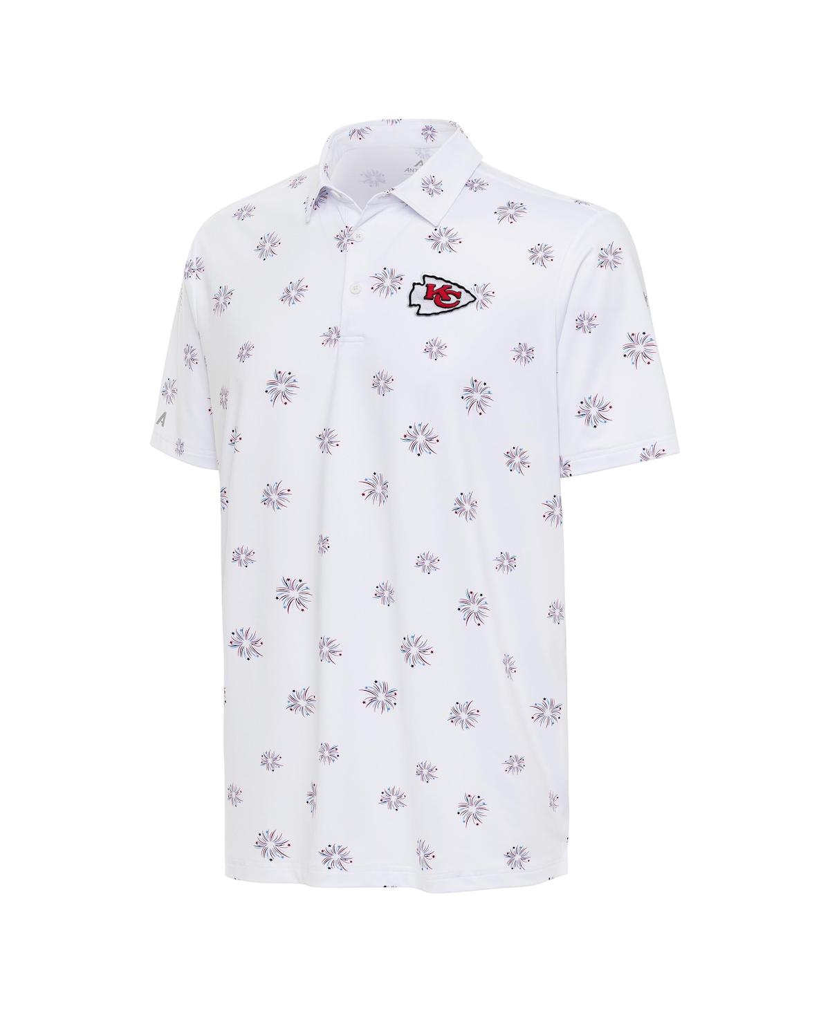 Antigua Men'sKansas City Chiefs Fireworks Polo - White
