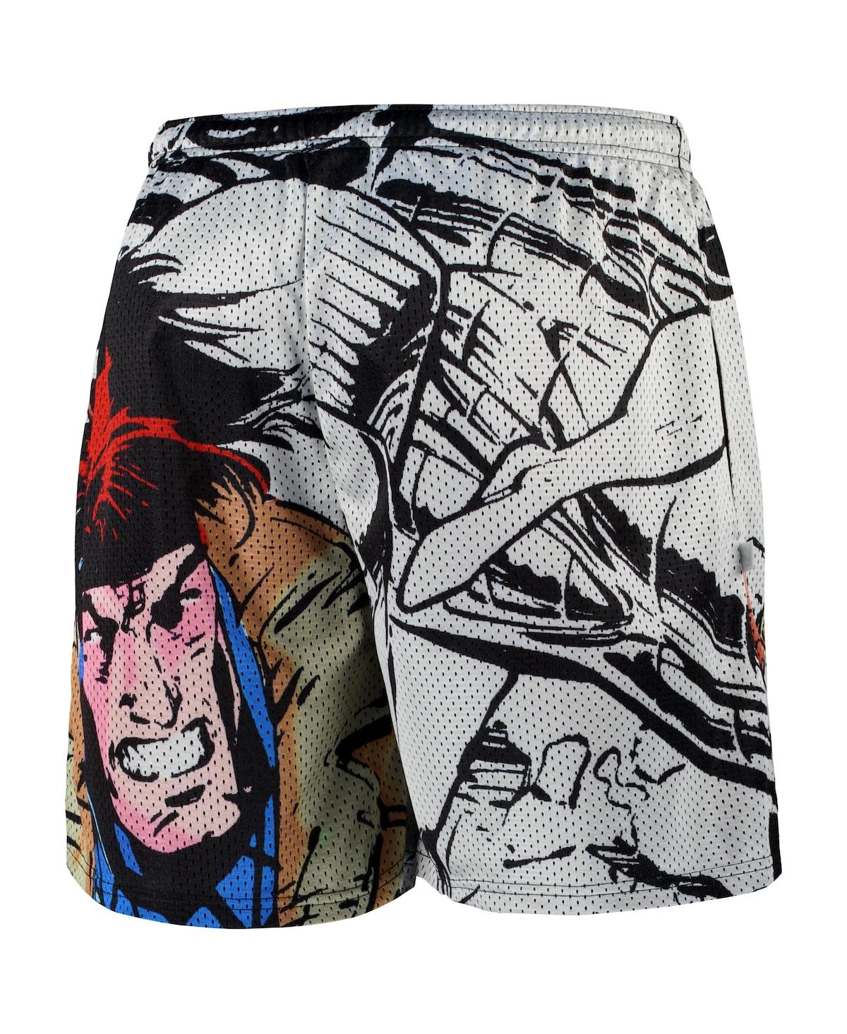 CHALK LINE MEN'S WHITE X-MEN GAMBIT RETRO SHORTS 