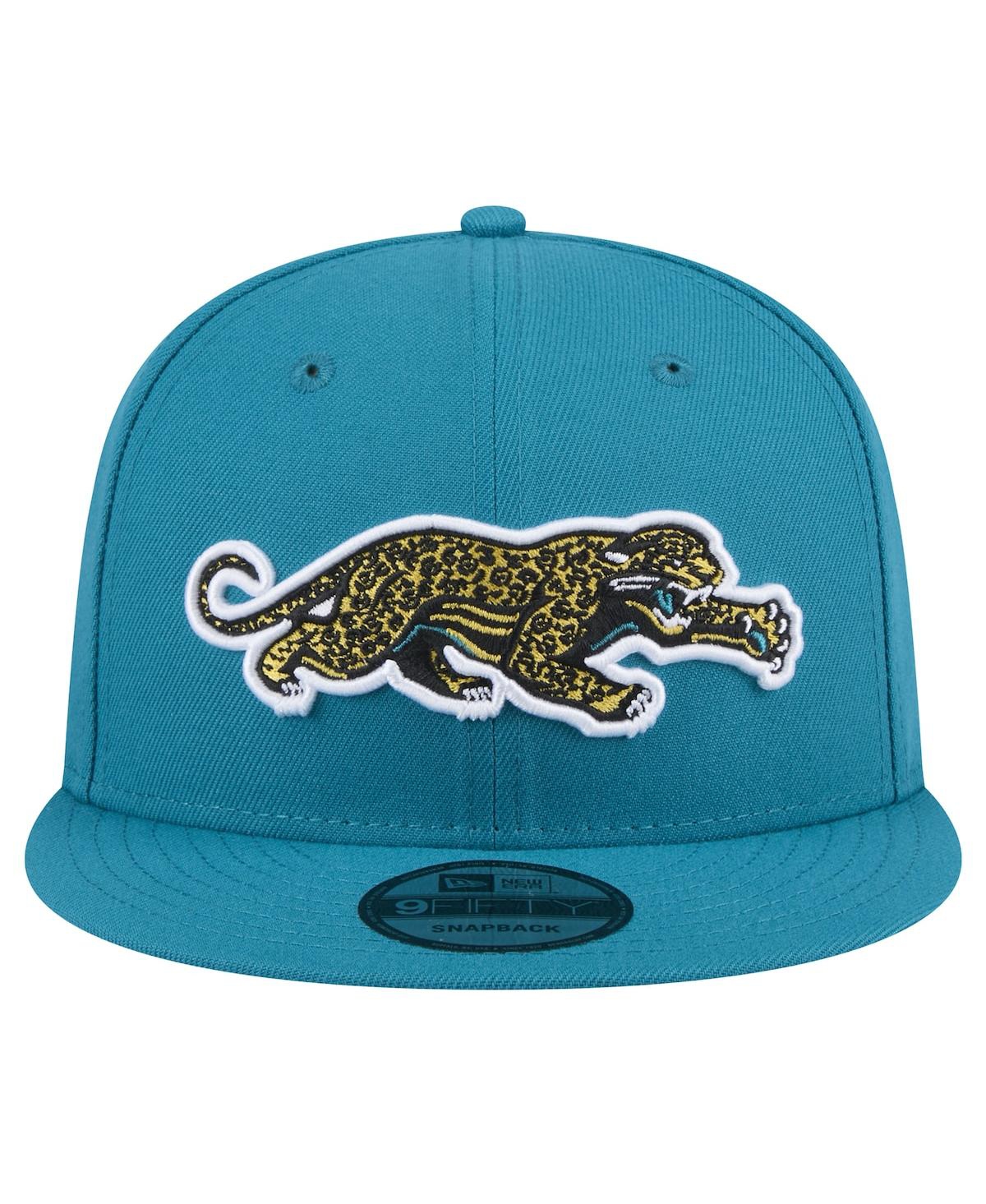 New Era Men's Teal Jacksonville Jaguars Throwback Crawl Standard 9fifty Snapback Hat In Teal