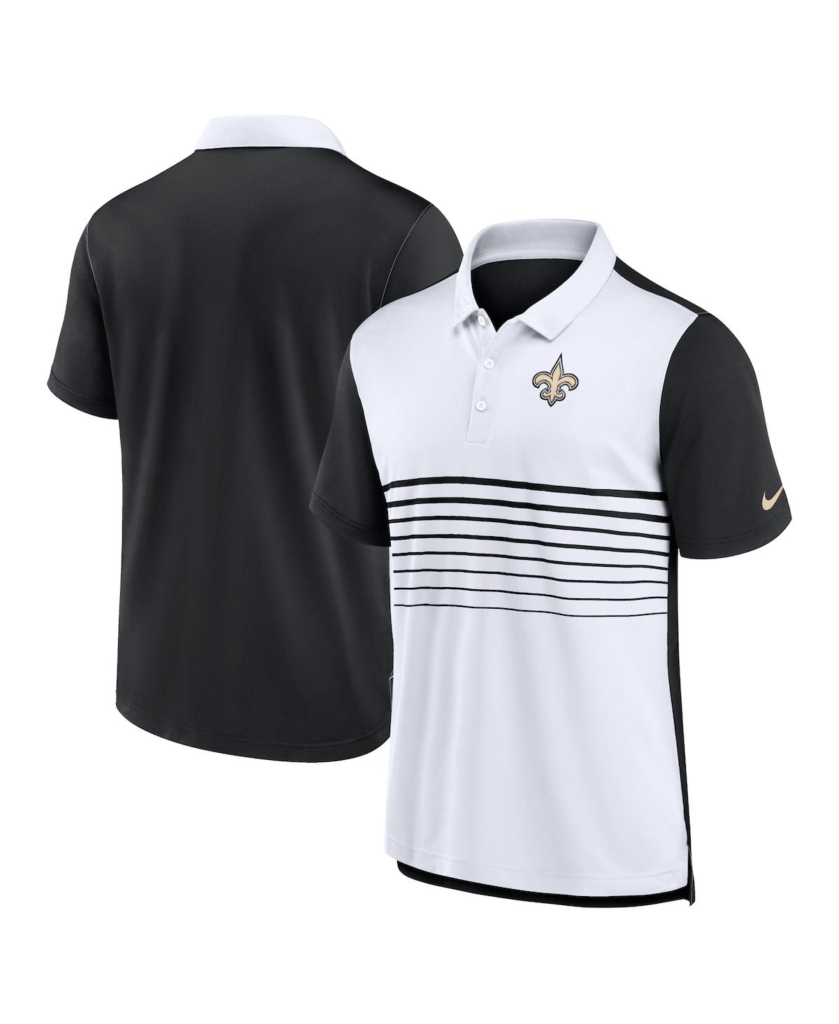 Nike Men's Black/white New Orleans Saints Fashion Performance Polo In Black,white