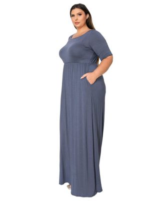 Plus Size Eva Pocket Maxi Dress