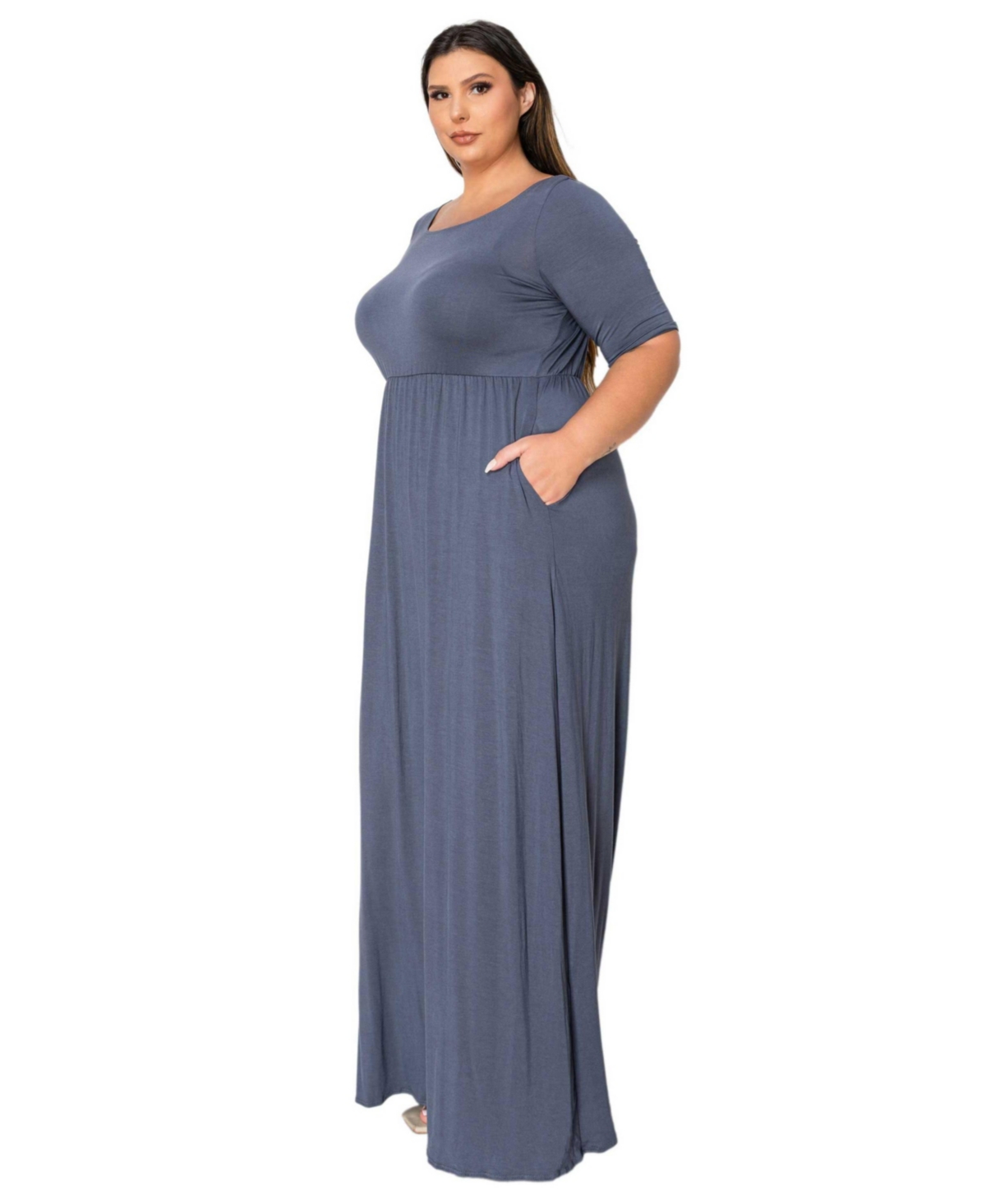 L I V D Plus Size Eva Pocket Maxi Dress