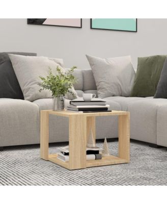 Coffee Table Sonoma Oak 15.7"x15.7"x11.8" Engineered Wood
