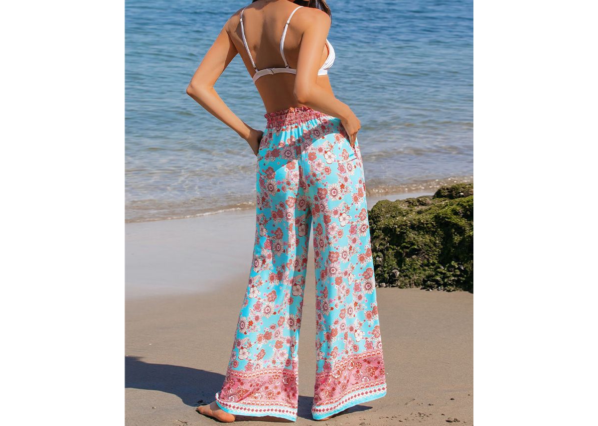 Cupshe Women's Floral Print Paperbag Waist Pants