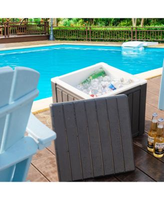 10 Gallon Ice Cooler w/ Built-in Handles and Detachable Lid