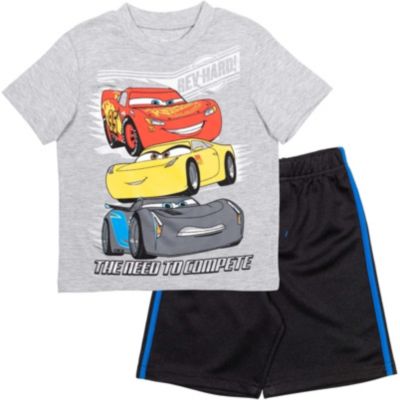 Boy's 6-8 Lightning McQueen Racing 2-Piece T-Shirt and Shorts Set
