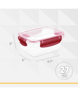 Airtight Food Storage Container with Leakproof Lid, 27 Oz, Orange