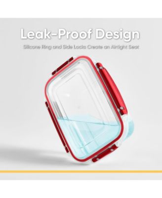 Airtight Food Storage Container with Leakproof Lid, 80 Oz, Orange