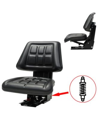 vidaXL Tractor Seat with Suspension Black - Macy's