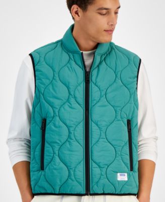 Men's Slim-Fit Quilted Water-Repellent Full-Zip Puffer Vest 