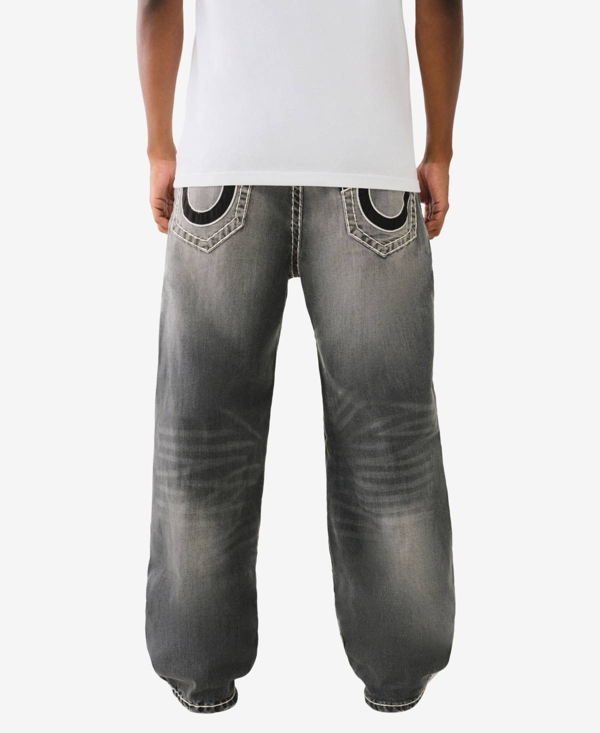 True Religion Men's Vinny Ultra Baggy Super T Flap Jeans