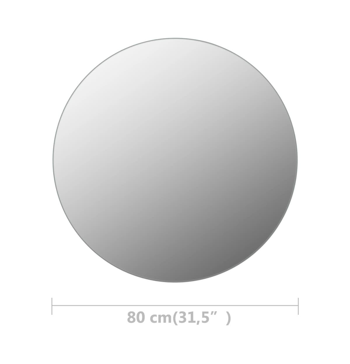 vidaXL Frameless Mirror Round 31.5