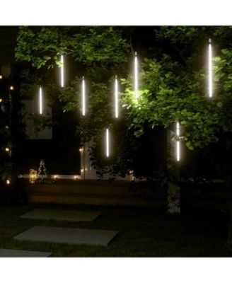Meteor Lights 8 pcs 1 ft Cold White 192 LEDs Indoor Outdoor