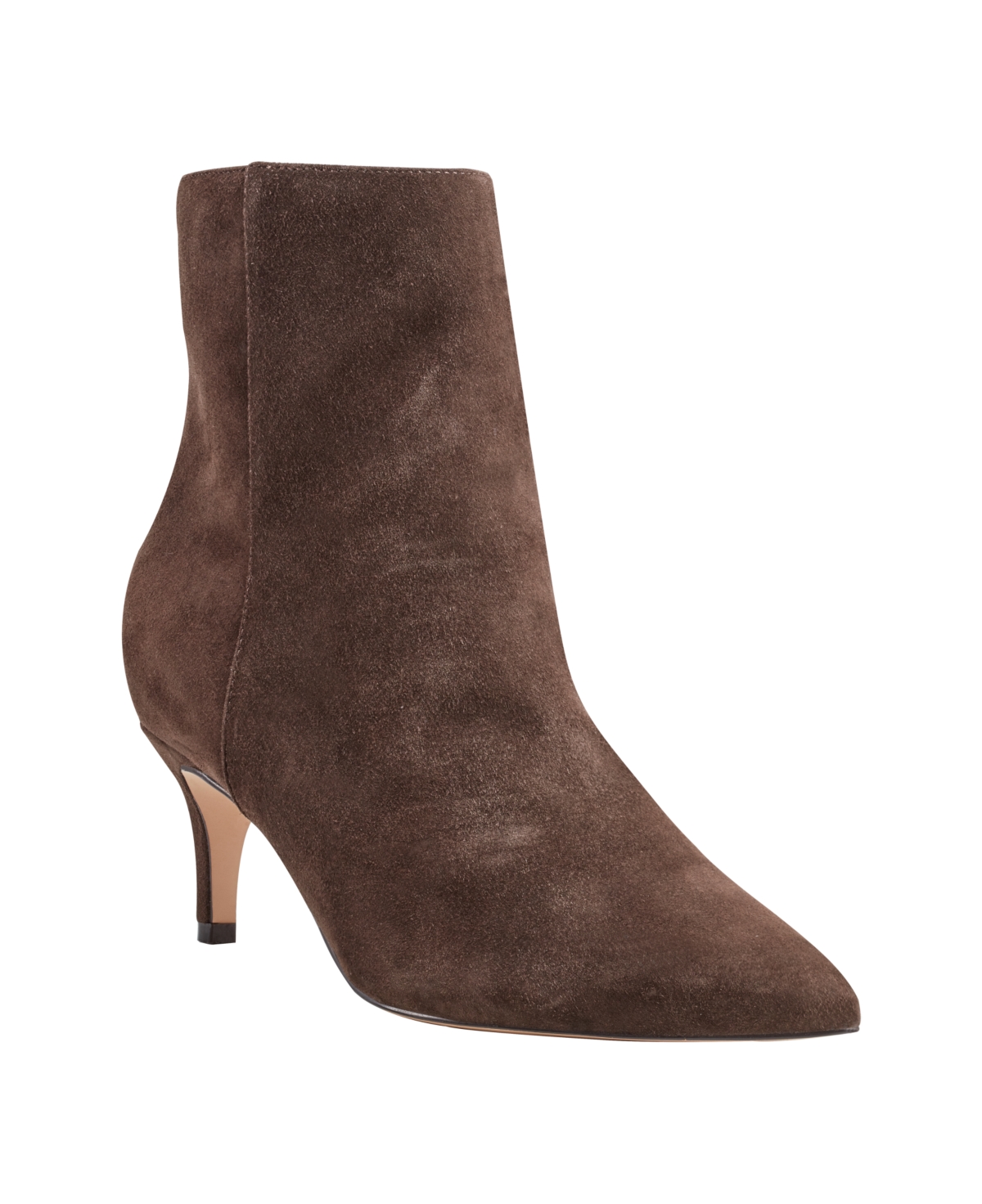 Marc Fisher Women's Glorry Pointy Toe Stiletto Heel Ankle Booties In Dark Brown Suede