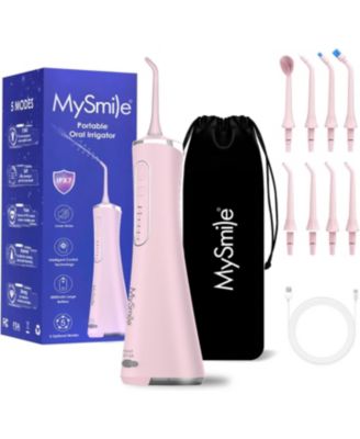 MySmile LP211 Cordless Advanced Water Flossers for Teeth 5 Cleaning Modes Rechargeable Power Dental Flosser 8 Replacement Jet Tips Ipx 7 Waterproof D 60$