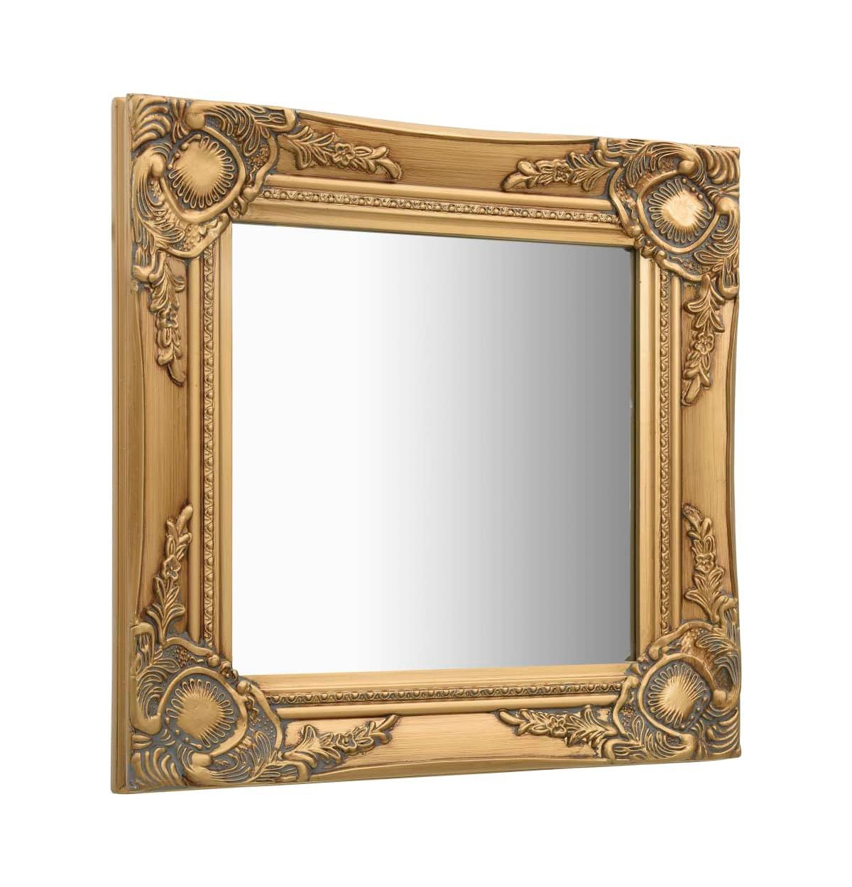 vidaXL Wall Mirror Baroque Style 15.7"x15.7" Gold