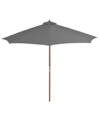 Outdoor Parasol with Wooden Pole 118.1" Anthracite