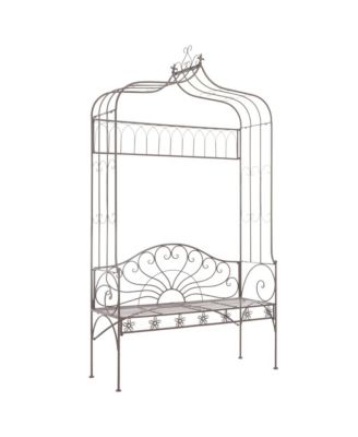 Patio Bench 48" Iron Antique Brown